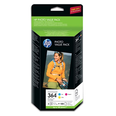 HP 364 Series Photosmart Photo Value Pack-100 sht/10 x 15 cm