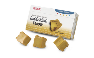 3 Sticks Yellow Xerox Phaser 8500 8550, 3K