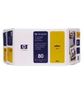 HP 80 Yellow Value Pack-Printhead and 350 ml Ink Cartridge