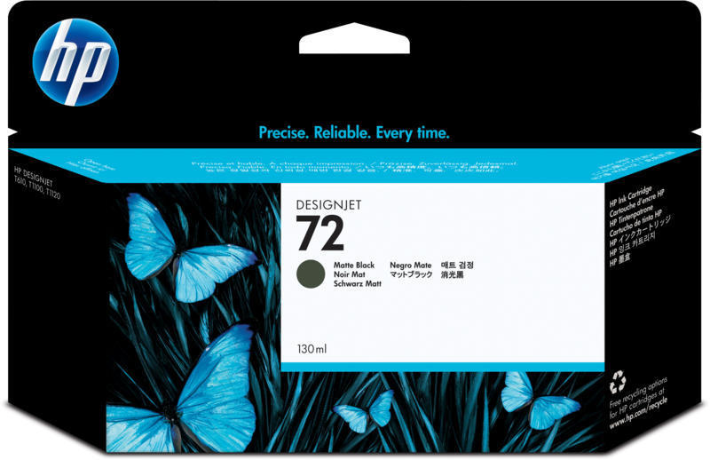 HP 72 130 ml Matte Black Ink Cartridge with Vivera Ink T1100