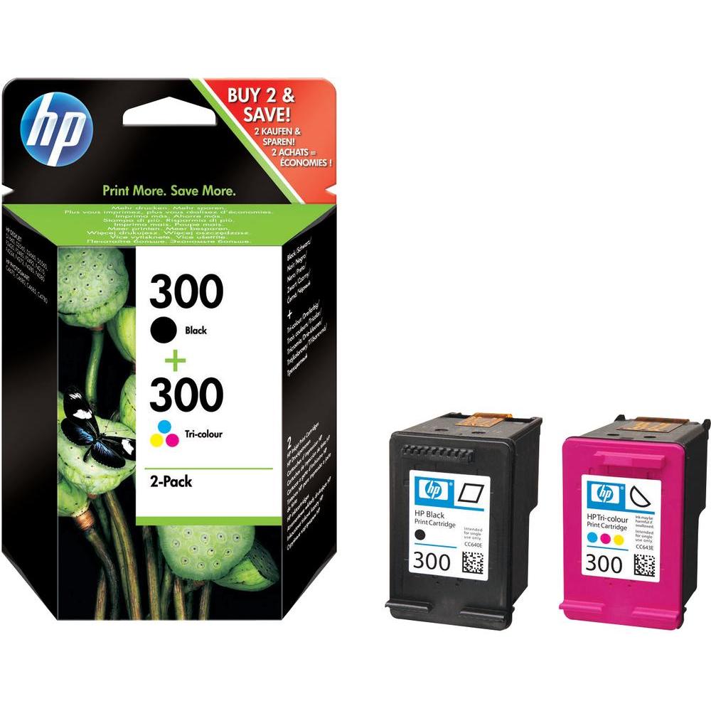 HP 300 Combo-pack Black/Tri-color Ink Cartridges CN637EE